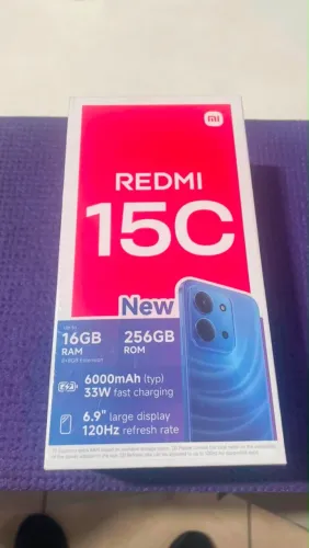NOVO Celular Redmi 15C 256GB Midnight Black
