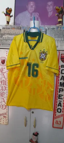 Camisa seleção do Brasil 1994 ( Leonardo número 16 ) - umbro 16 )