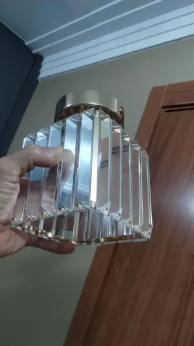 Luminária em acrílico e metal refinado 1 lâmpada, oportunidade