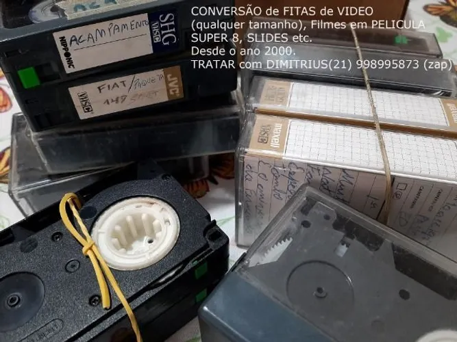 Conversão de Fitas de VÍDEO/ VHS, Filmes em Película Super8, Filme 16mm, Slides