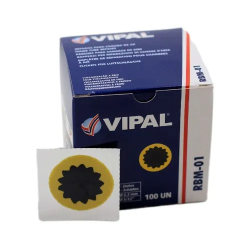 Kit 100 Remendos Estrela Vipal 25mm para Reparo de Câmaras de Ar Bike MTB e Speed 8169