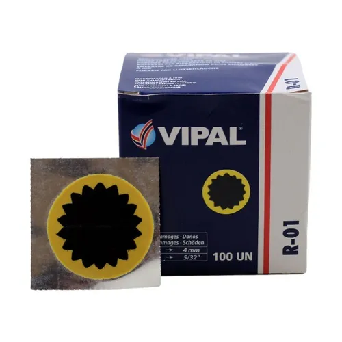 Kit 100 Remendos Estrela Vipal 40mm para Reparo de Câmaras de Ar Bike MTB 8173