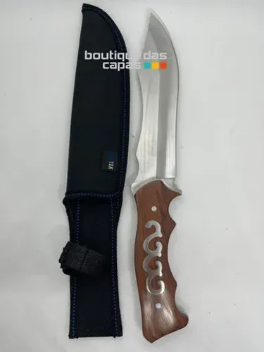  Faca caça pesca churrasco luxo inox Com Bainha SLK-A104 