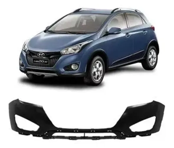 Parachoque Hyundai HB20x 2013 à 2015 - Dianteiro Preto liso - Original