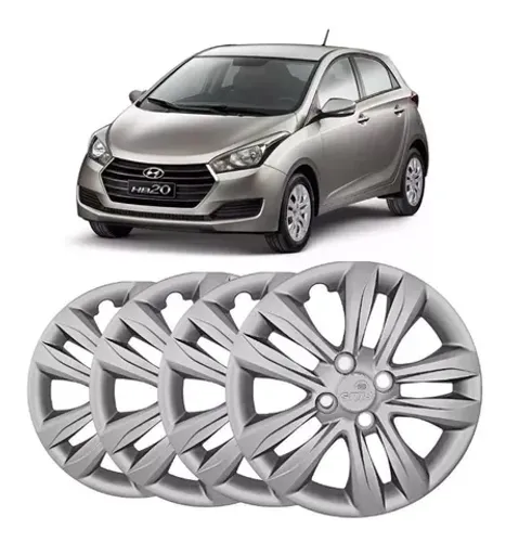 Jogo 4 Peças - Calota Aro 14 - Hyundai HB20 / HB20s 2016 à 2018 - Grid
