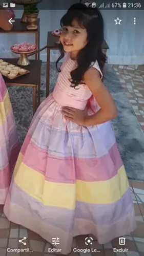 Vendo vestido de festa 5 a 7 anos