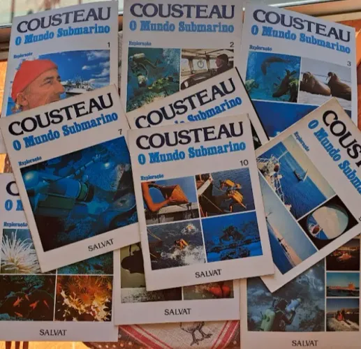 10 primeiros fascículos da coleção "Cousteau - O Mundo Submarino" - Editora Salvat - 1986