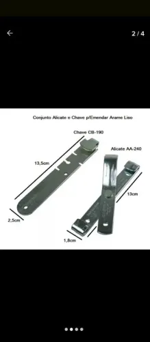 ALICATE E CHAVE BALANCIM ALAMBRADOR PARA DOBRAR E EMENDAR ARAME FARPADO E LISO