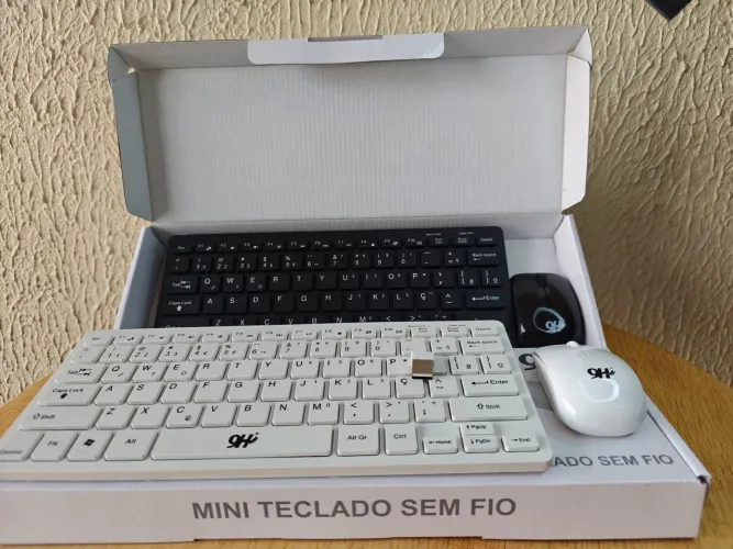 Kit teclado e mouse sem fio portátil