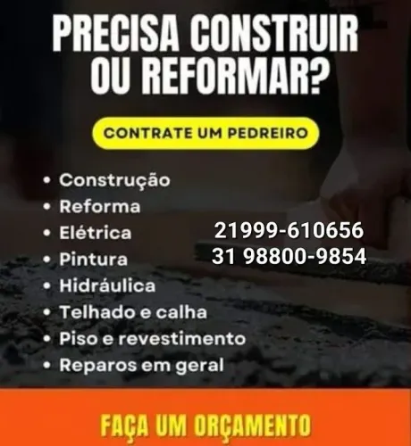 Pedreiro ladrilheiro Construção e Reformas