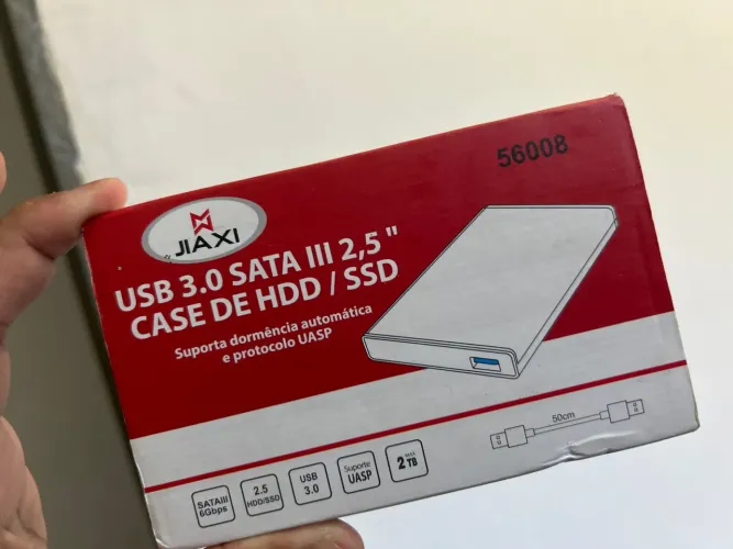 Case USB 3.0 SATA III 2.5'' para HDD/SSD - Novo