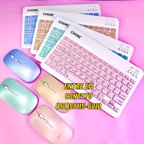 Teclado e Mouse Bluetooth Sem Fio-Entregas 9h as 22h