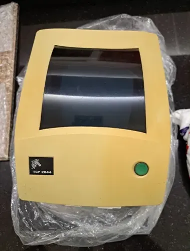 Impressora térmica zebra, tlp2844, adesivo, eletrônico expresso, impressão de código de ba