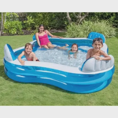 Piscina Familiar com Assentos e Porta Copos 990 Litros Intex - SEMI-NOVA