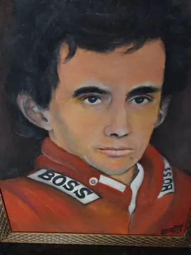 Quadro do Airton Senna pintado a mão