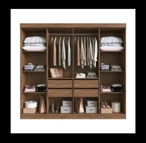 Guarda-Roupa Amadeirado Moderno