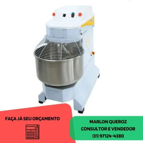 Amassadeira Espiral 25kg Monofásica 2 Velocidades Venâncio Nova