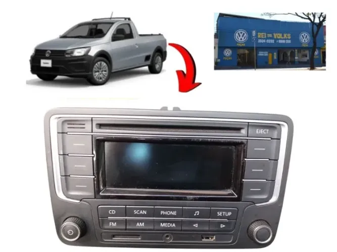 Radio original VW para Saveiro G8 2018 a 2023 