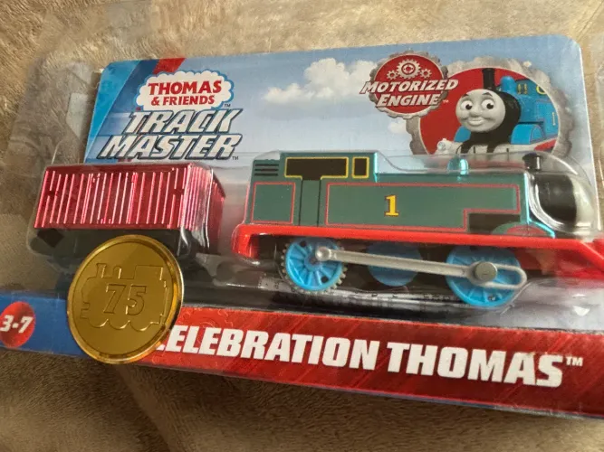 Trem Thomas & Friends, Celebration Thomas, comemorativo de 75 anos! Motorizado!