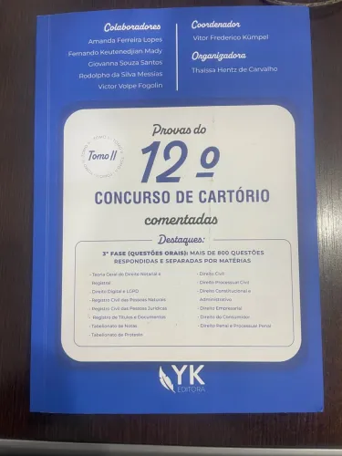 Provas 12º Concurso de Cartório Comentadas - Tomo II