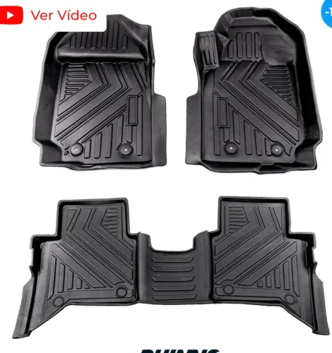 Jogo de Tapetes Bandejas para Hilux 2016 2017 2018 2019 2020 2021 2022 2023 2024 2025