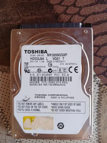 HD 320GB Toshiba MK3259GSXP