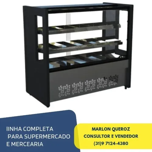 Balcão Estufa 1,25M Preto Polar