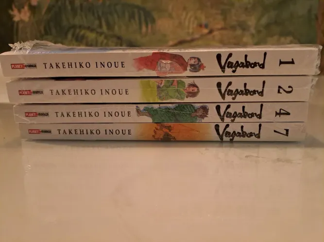 Mangá vagabond (reimpressão) - vol. 1, 2, 4 e 7