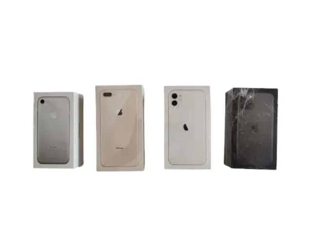 Lote de 4 Caixa Vazias iPhone 7, 8, 11 e 11 Pro<br>