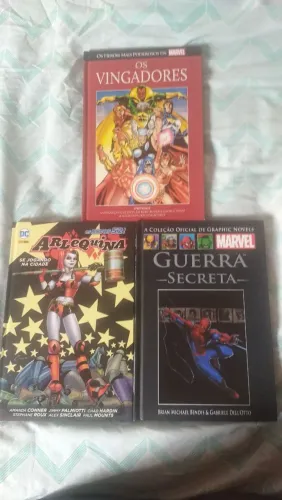 HQS Quadrinhos Marvel e DC - Vingadores, Arlequina ,Homem aranha guerra secreta novos