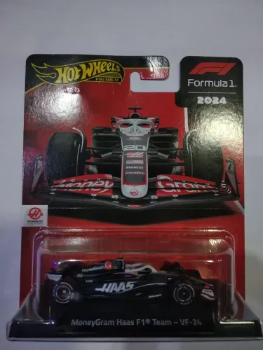 Carrinho miniatura Hot Wheels Premium Formula 1 Money Gram Haas F1 team VF-24 #20