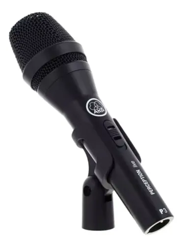 Microfone AKG P3 S dinâmico cardióide preto