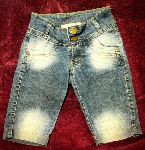 Bermuda jeans infantil feminina