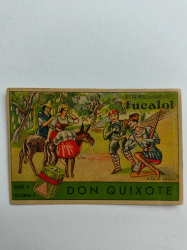 Antiguidade - Estampa do sabonete Eucalol - Don Quixote - Série 6 - Estampa 4