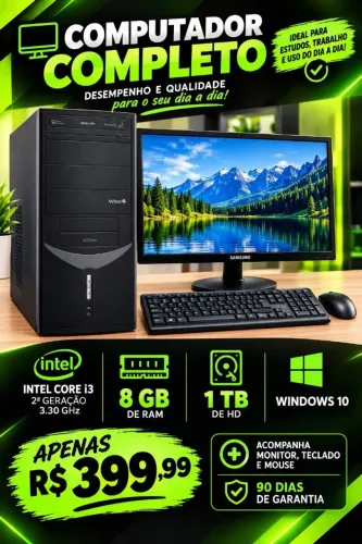 COMPUTADOR COMPLETO INTEL CORE I3 2°