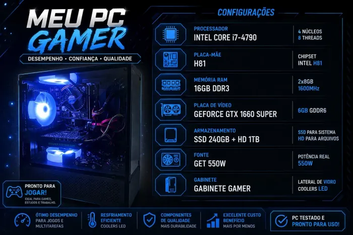 Pc gamer i7 4ªg 