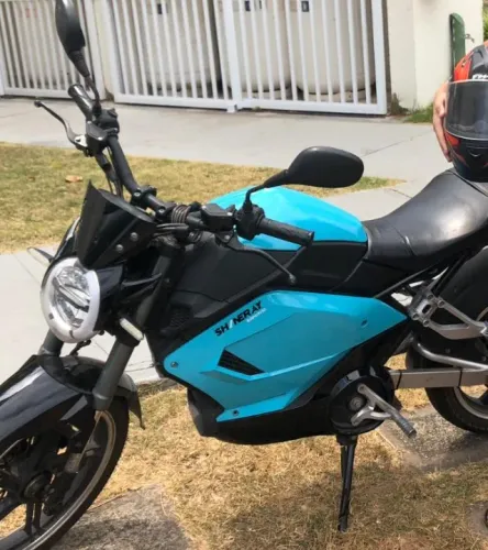 Melhor Moto Elétrica do Brasil, SHE-S 3000, Azul, Linda, Quitada, Doc OK, Segurada