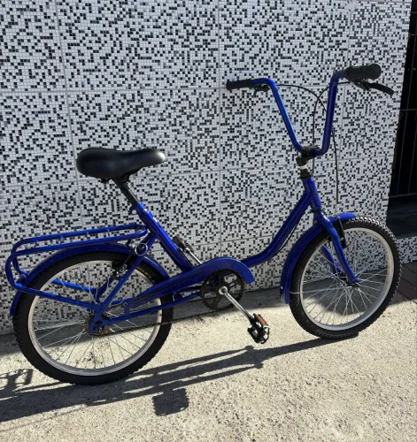 Bicicleta Retrô Aro 20 Estilo Monareta Azul - Produto Novo 