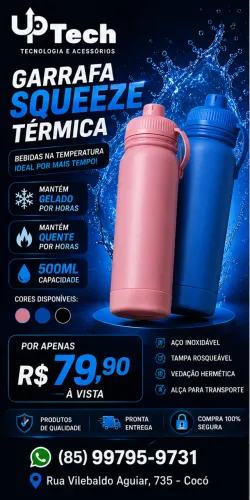 Garrafa Squeeze Térmica 800ml