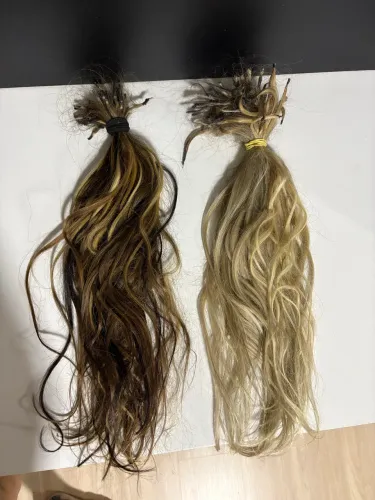 Vendo cabelo humano (mega hair usando na queratina 100 gr 50cm