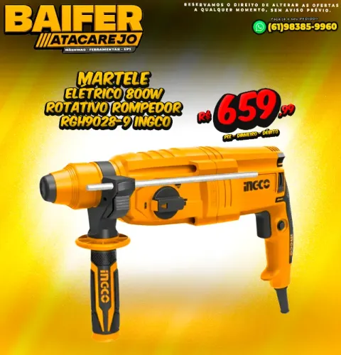 Martele Elétrico 800w Rotativo Rompedor RGh9028-9 Ingco