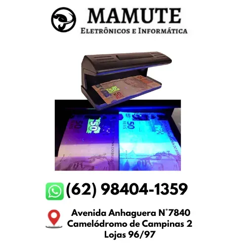 Detector Testador de Nota Falsa Dinheiro Falso Luz Ultravioleta Bivolt 