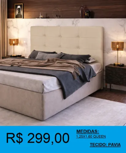 Cabeceira queen veludo estofada - entrega gratis