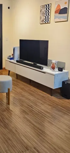 Rack para TV até 75 Polegadas Madesa Reims 2 Portas 1 Gaveta - Branco