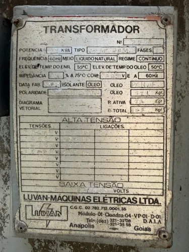 Transformador 25 KVA 1- fase 440/220 volta