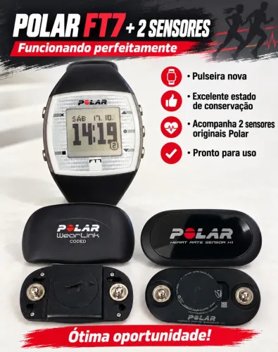 Relógio esportivo Polar FT7 original, em excelente estado