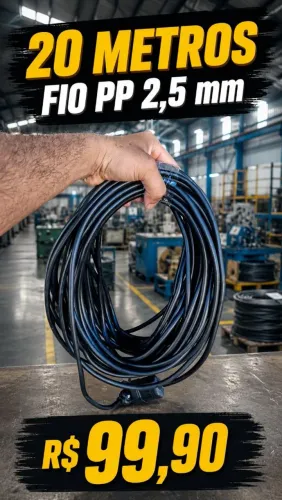 Extensão elétrica 2,5 mm 20 metros