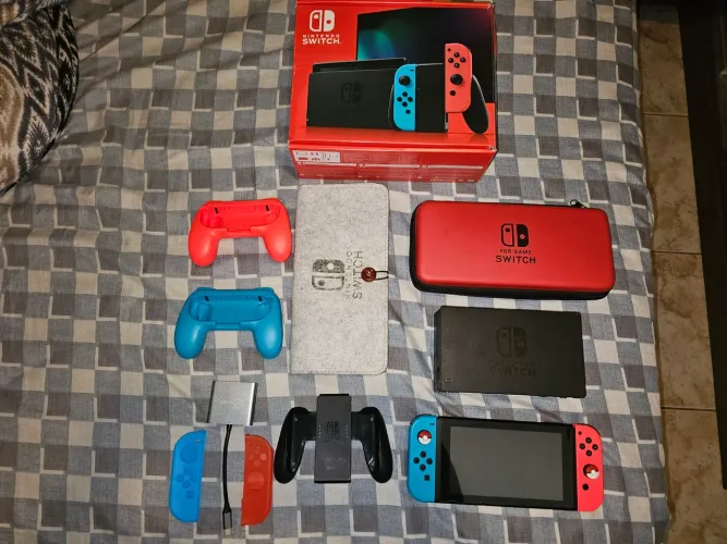 NINTENDO SWITCH V2 + ACESSÓRIOS