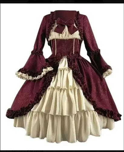 Roupa vitoriana gótica para festa