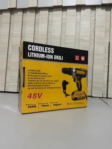 Furadeira Parafusadeira de Impacto Sem Fio 48V Lithium-Ion